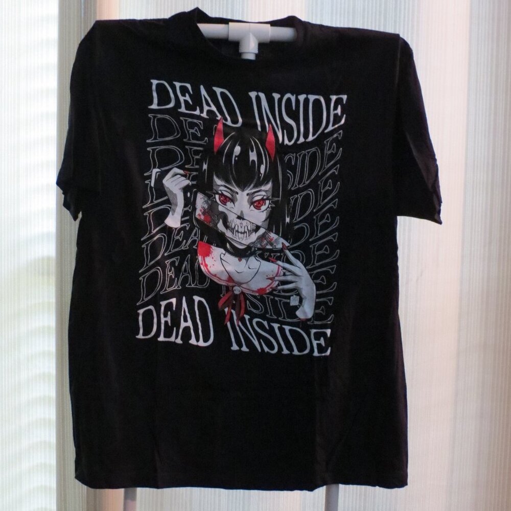 Dead Inside Black Graphic Tee - Short Sleeve